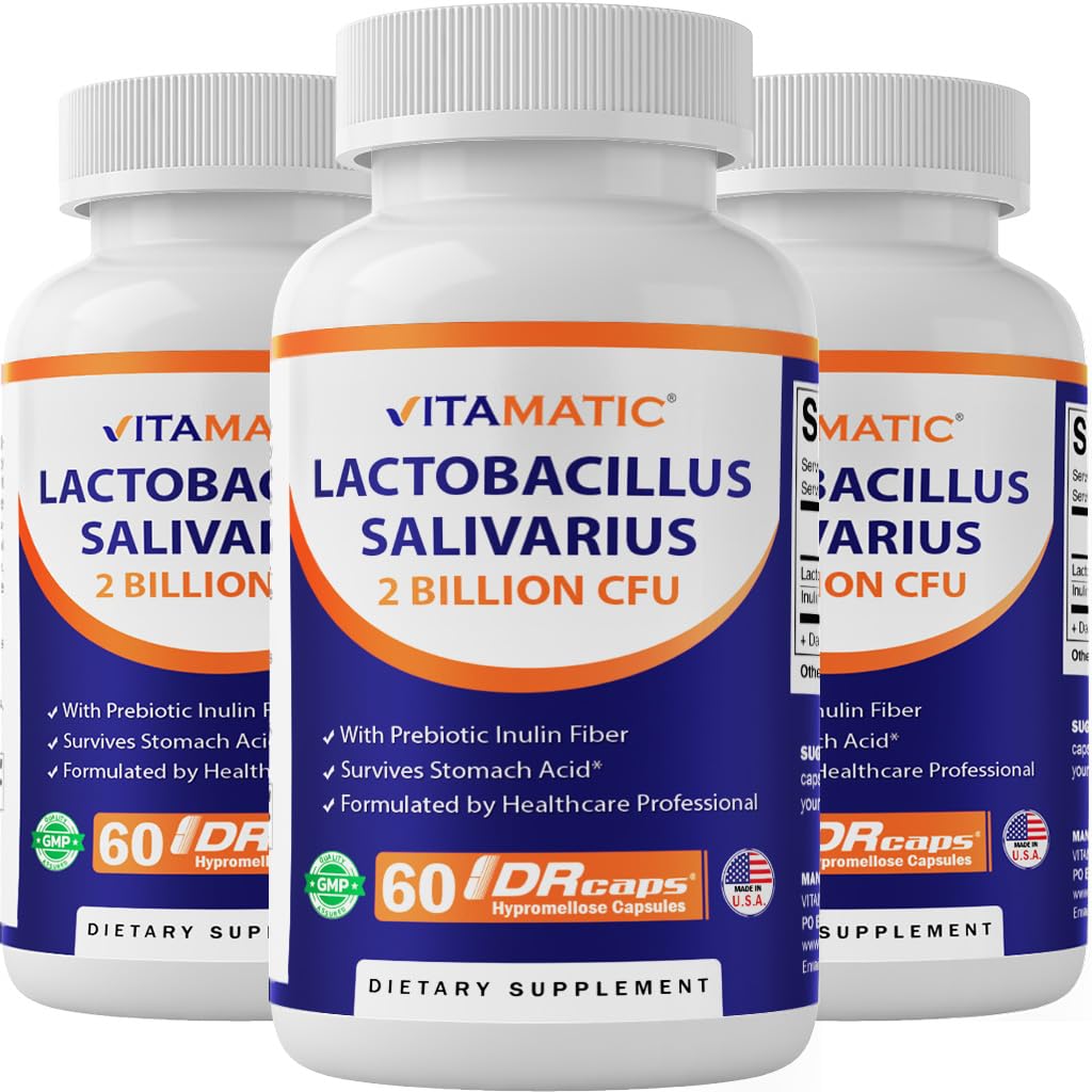 Vitamatic Lactobacillus Salivarius 60 capsules vue de face