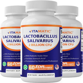 Vitamatic Lactobacillus Salivarius 60 capsules vue de face