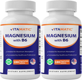 Vitamatic Magnésium B6 180 comprimés végétariens vue avant