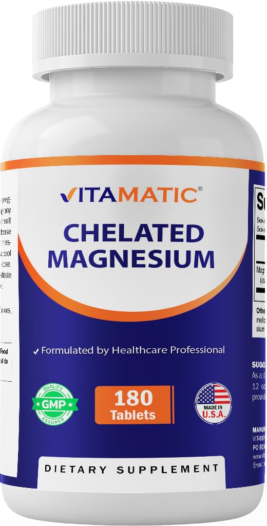 Vitamatic Magnésium Chélaté 300 mg 180 Tablettes vue avant