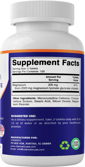 Vitamatic Magnésium Glycinate ingrédients