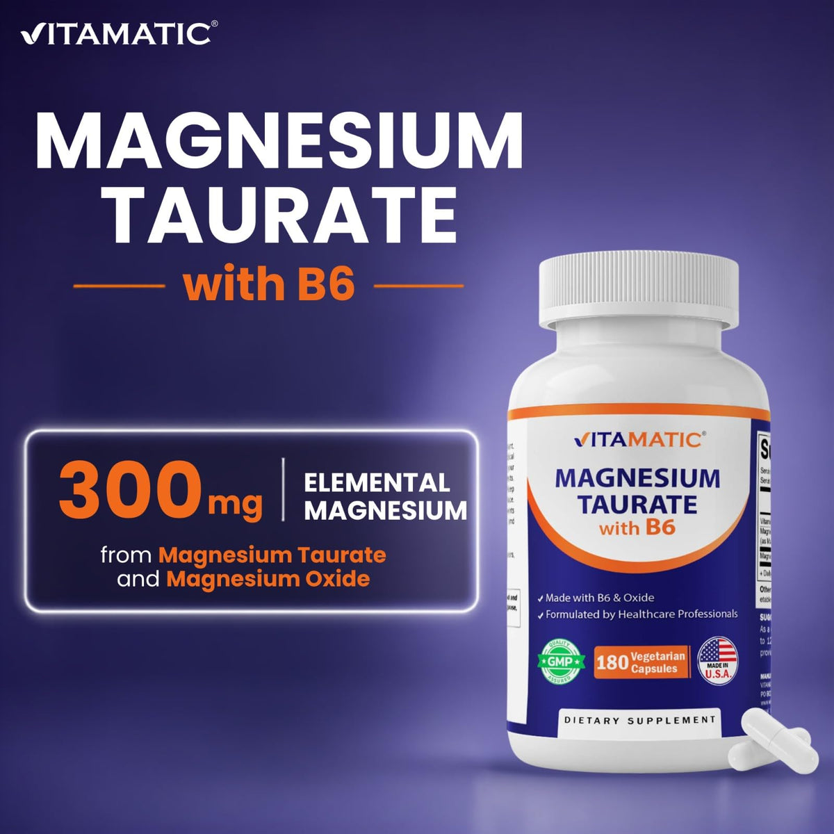 Vitamatic Magnésium Taurate 1500mg capsules ouvertes pour dosage