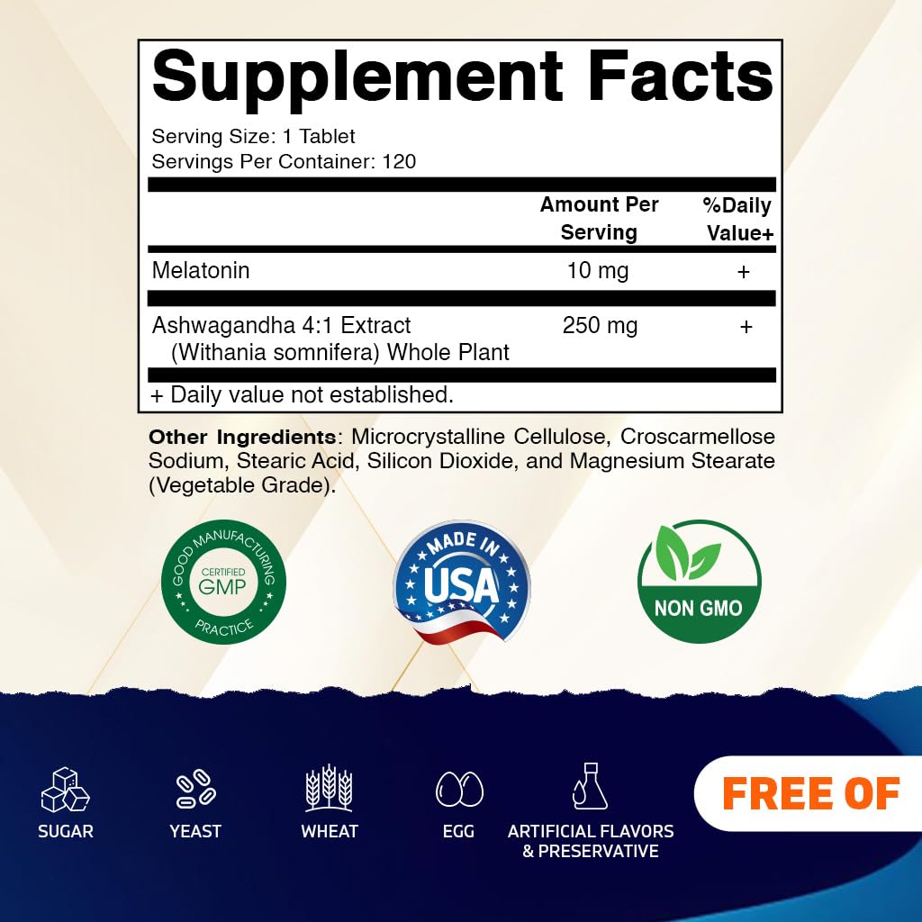 Vitamatic Melatonine 10 mg comprimé, gros plan sur le comprimé
