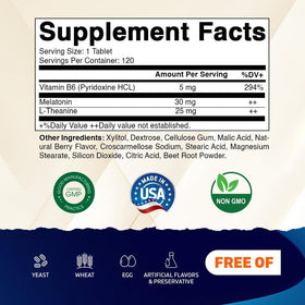 Vitamatic Melatonine 30 mg comprimés dissolvants rapides, vue de côté