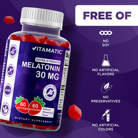 Vitamatic Melatonine Gélules, dosage de 30mg