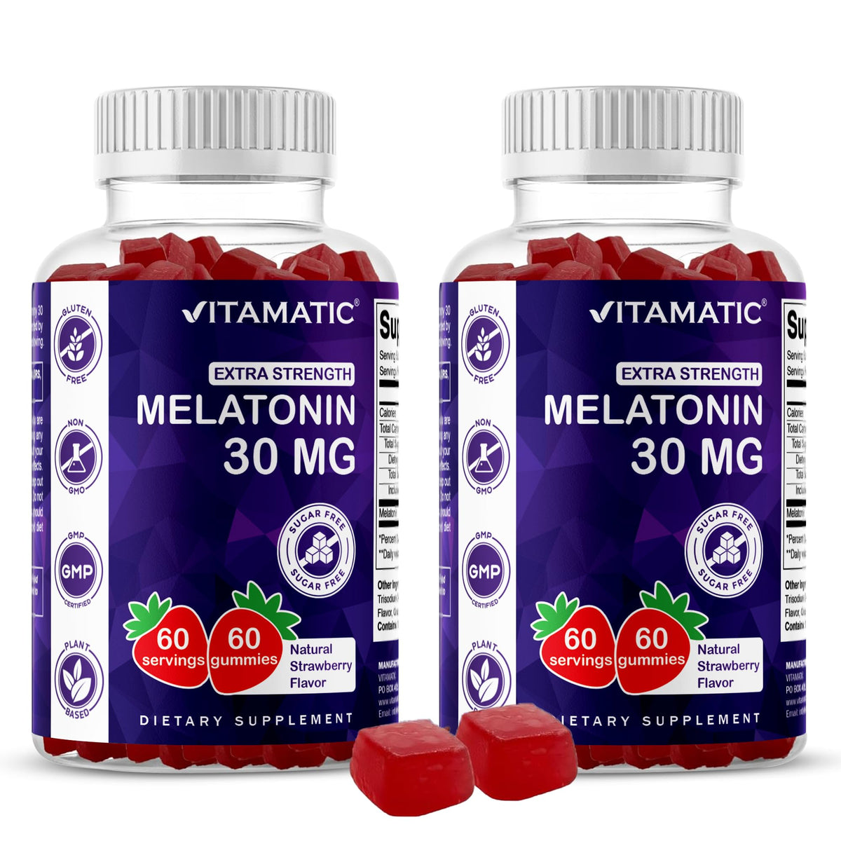 Vitamatic Melatonine Gélules Végétales 30mg, emballage avant