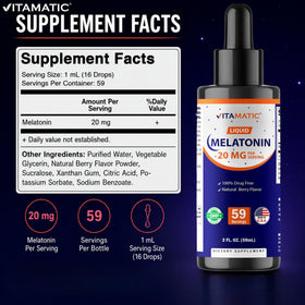 Vitamatic Mélatonine Liquide 20 mg flacon avec goutteur