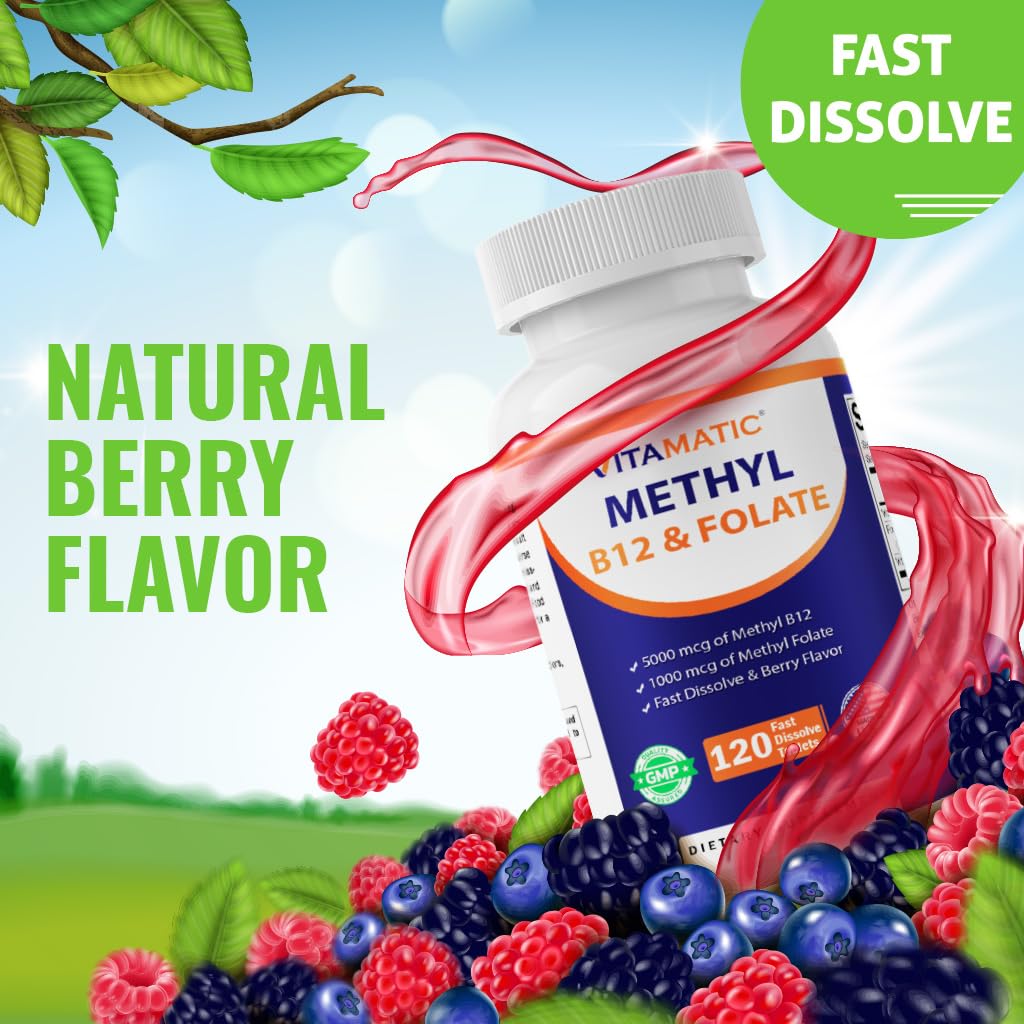 Vitamatic Methyl Folate & B12 ingrédients principaux