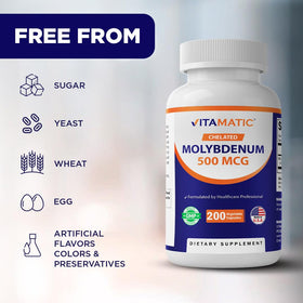 Vitamatic Molybdène Chélaté 500 mcg prise de capsules