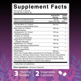 Vitamatic Mousse de Mer et Huile de Nigelle 180 Capsules avec étiquette