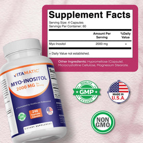 Vitamatic Myo-Inositol 2000 mg gélules végétales