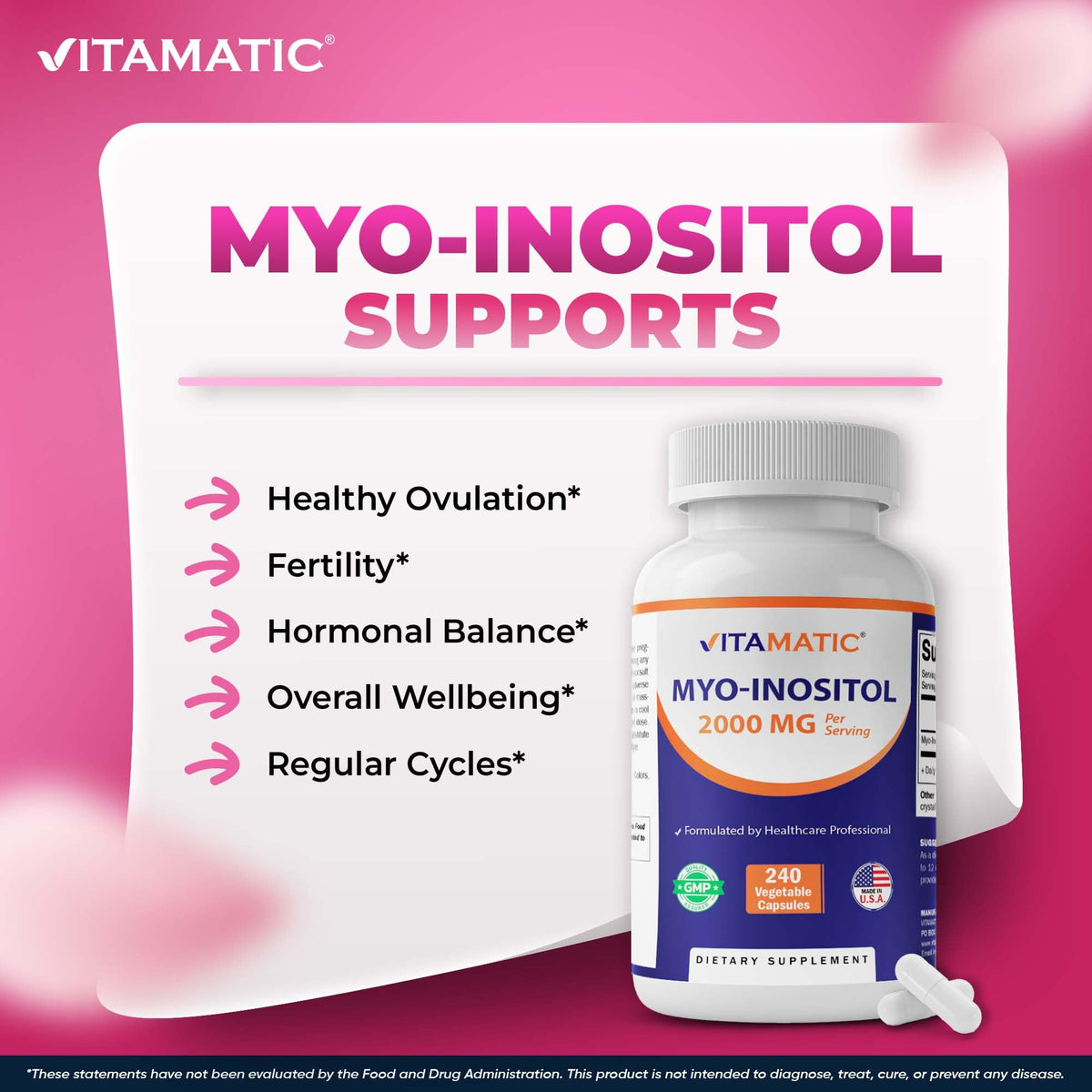 Vitamatic Myo-Inositol 2000 mg information nutritionnelle