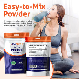 Vitamatic Myo-Inositol poudre sans sucre et sans additifs