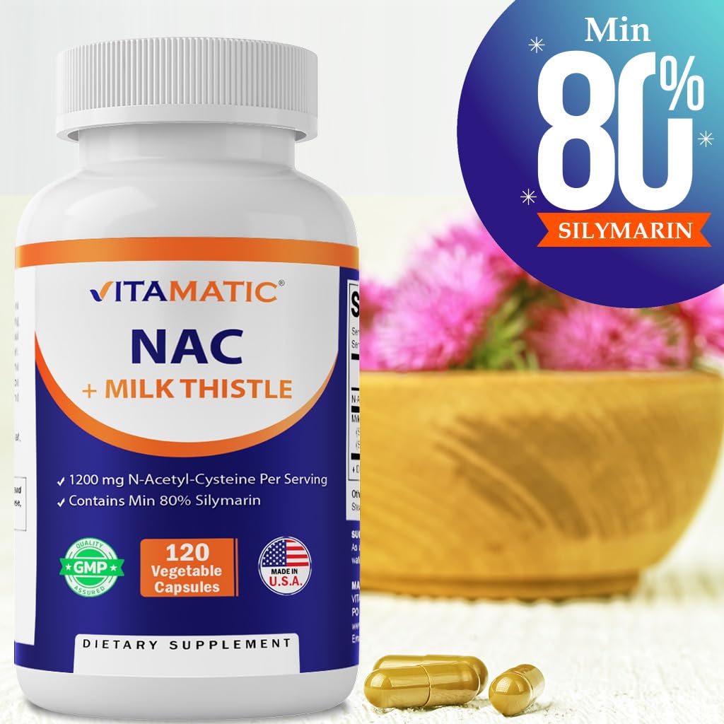 Vitamatic NAC 1200 mg capsules dans un environnement de cuisine