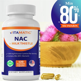 Vitamatic NAC 1200 mg capsules dans un environnement de cuisine