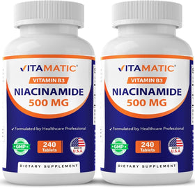 Vitamatic Niacinamide 500 mg 240 tablettes vue de face