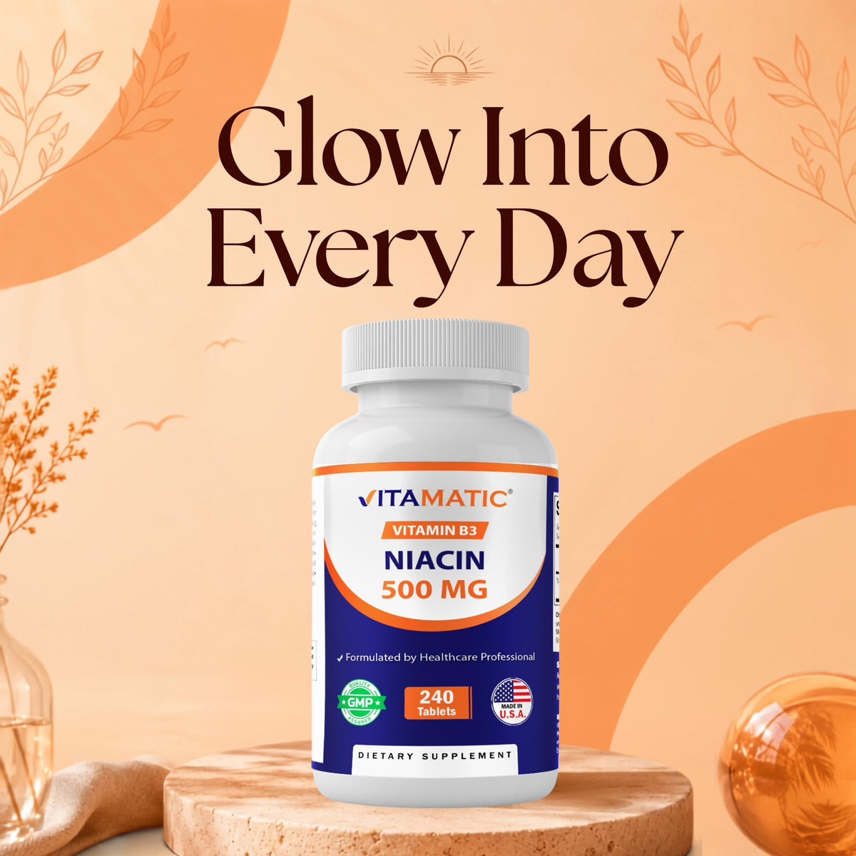 Vitamatic Niacine 500mg bouteille ouverte