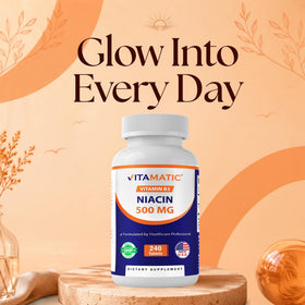 Vitamatic Niacine 500mg bouteille ouverte