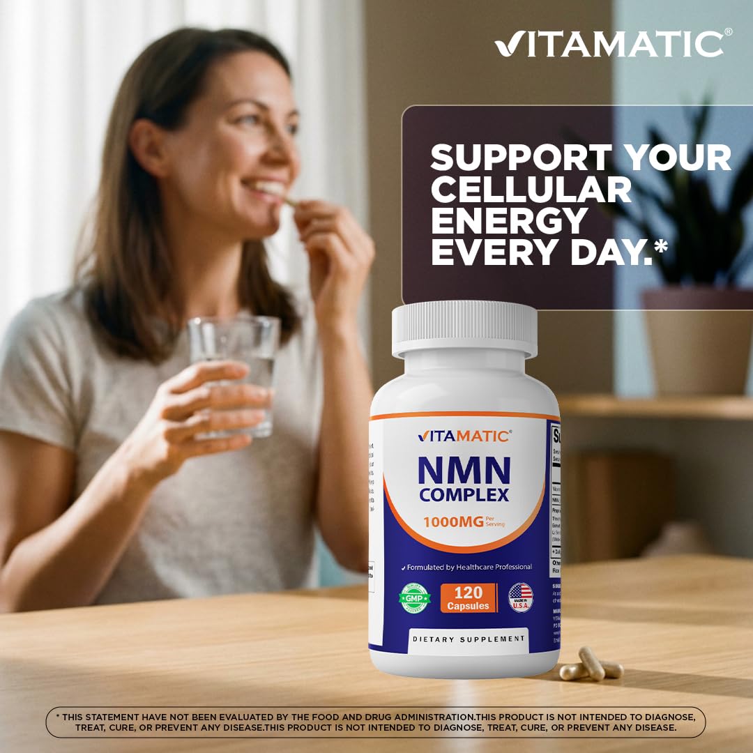 Vitamatic NMN Complex 1000 mg capsules végétales avec des fruits