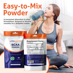 Vitamatic Poudre BCAA 6000 mg 500 g en mode de vie actif