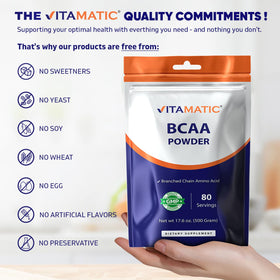 Vitamatic Poudre BCAA 6000 mg ingrédients et informations