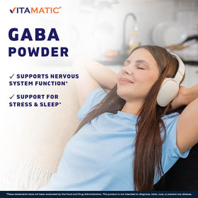 Vitamatic Poudre d'Acide Gamma-Aminobutyrique 750 mg - étiquette du produit