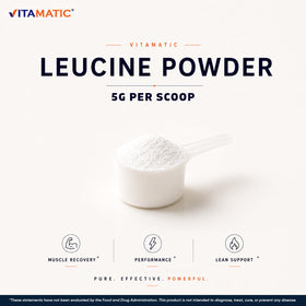 Vitamatic poudre de L-Leucine 500g en contexte sportif