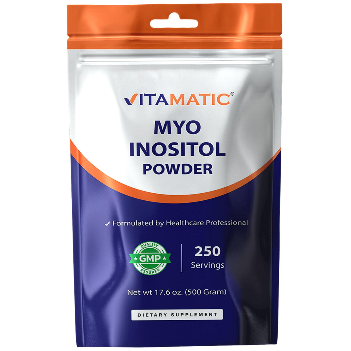 Vitamatic poudre de Myo-Inositol 500 g vue de face