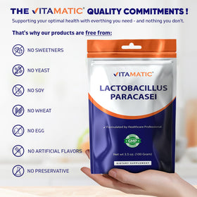 Vitamatic Poudre Probiotique Lactobacillus Paracasei 100g en utilisation