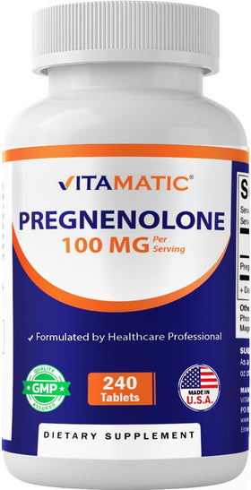 Vitamatic Pregnenolone 100 mg 240 comprimés vue de face