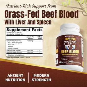 Vitamatic Sang de Bœuf Capsules avec étiquette