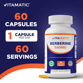 Vitamatic supplément berbérine sur fond blanc