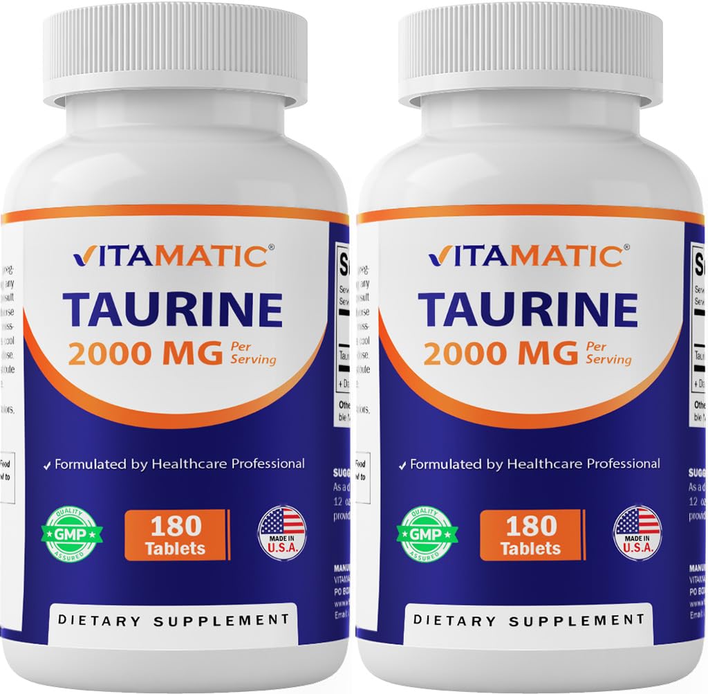Vitamatic Taurine 2000mg comprimés végétariens vue de face
