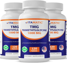 Vitamatic TMG 1000mg 120 tablettes vue avant de l'emballage