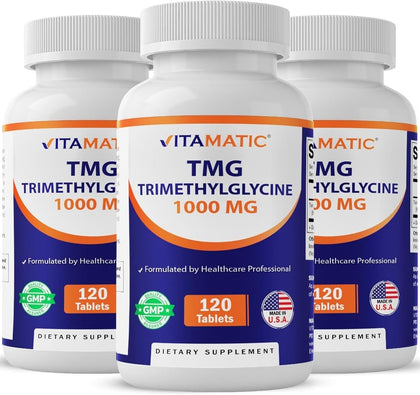 Vitamatic TMG 1000mg 120 tablettes vue avant de l'emballage