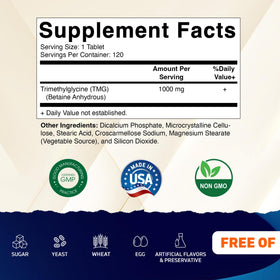 Vitamatic TMG 1000mg, flacon avec 120 comprimés
