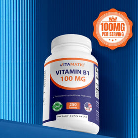 Vitamatic Vitamine B1 100 mg, comprimé sur une main