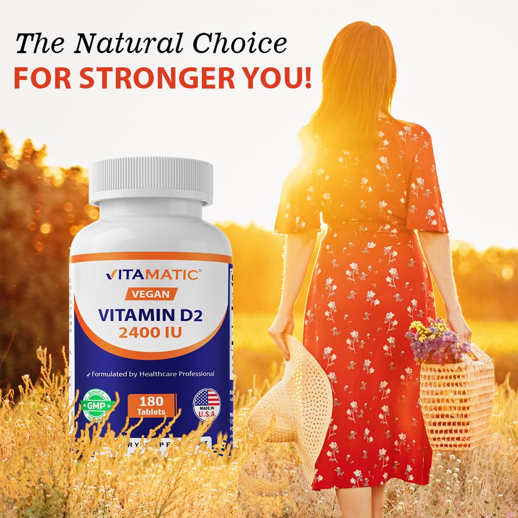 Vitamatic Vitamine D2 360 tablettes côté