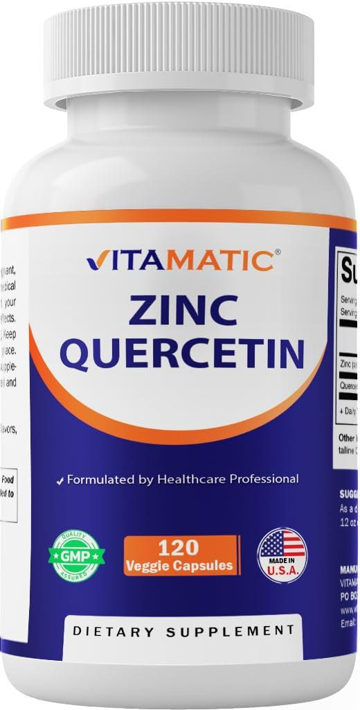 Vitamatic Zinc Quercetin 120 gélules végétariennes vue de face