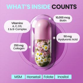 Vitamax biotine collagène acide hyaluronique 60ct boîte avec capsules