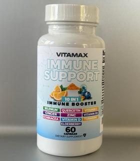 Vitamax Complément Alimentaire 10 en 1 capsules sur une table