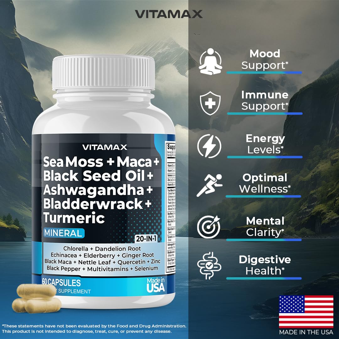 Vitamax complément alimentaire 60ct posé sur une table en bois