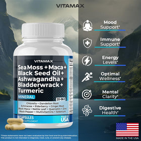 Vitamax complément alimentaire 60ct posé sur une table en bois