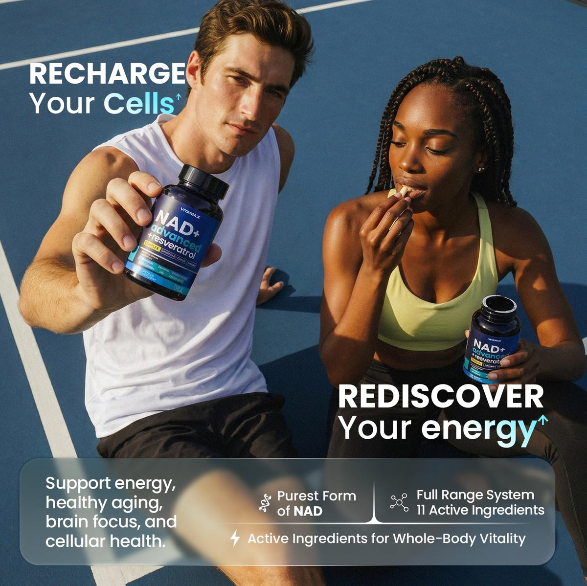 Vitamax Complément Alimentaire NAD+ 60 Capsules emballage ouvert