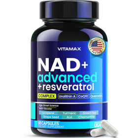Vitamax Complément Alimentaire NAD+ 60 Capsules vue avant avec étiquette