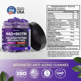 Vitamax Gummy Anti-Âge gummies montrant la texture