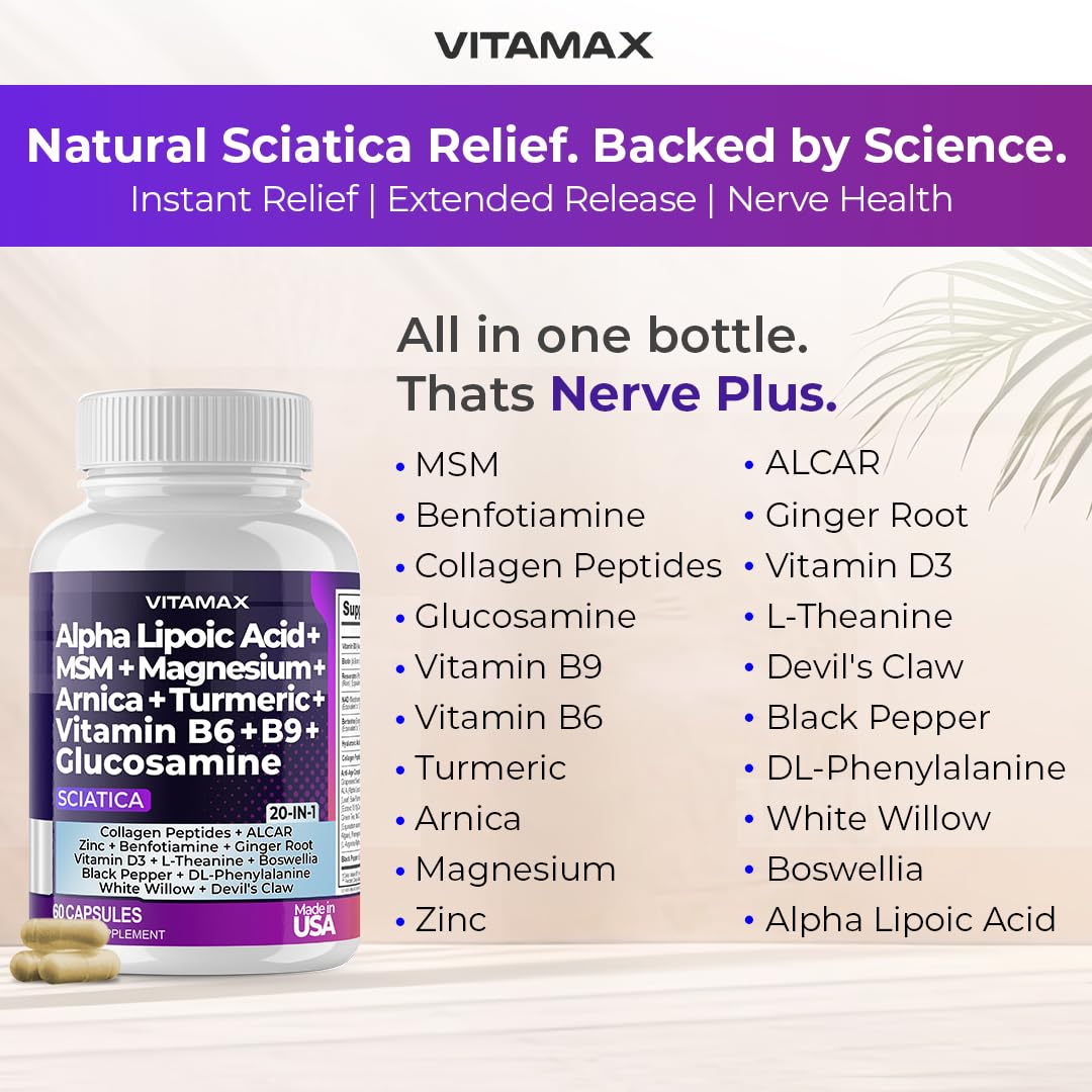 Vitamax Nerve-Plus capsules avec étiquette