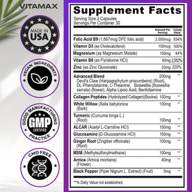 Vitamax Nerve-Plus capsules ouvertes montrant le contenu