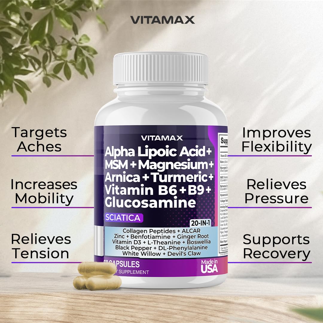 Vitamax Nerve-Plus capsules sur fond blanc