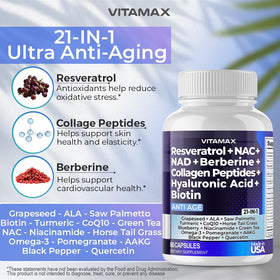 Vitamax produit sur fond naturel avec des baies